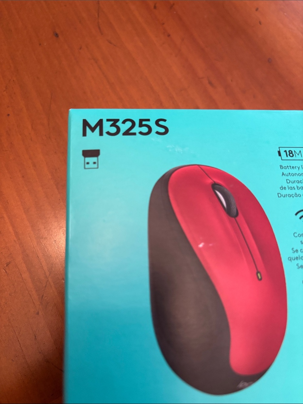 NIB LOGITECH RED WIRELESS MOUSE - Picture 9 of 9